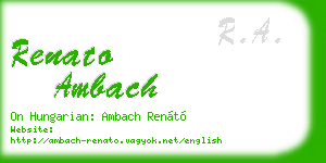 renato ambach business card